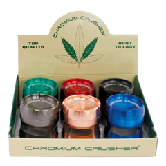 CHROMIUM CRUSHER TAPER ASHTRAY W/ LED 70428