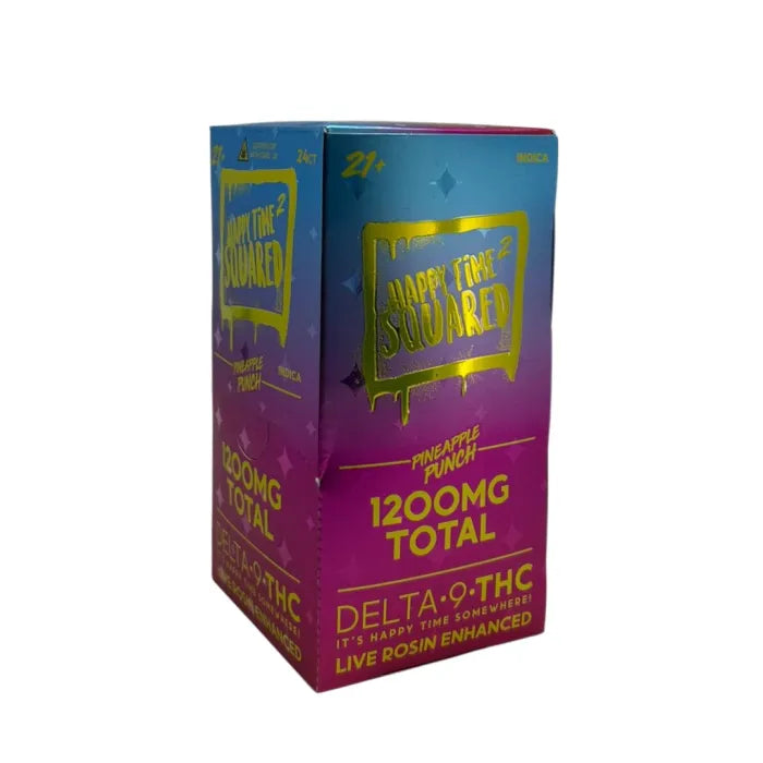 HAPPY TIME SQUARED GUMMIES D9 50MG 24CT