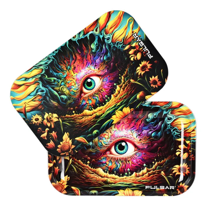 PULSAR METAL TRAY 11"X7" - SUNFLOWER OF THE MIND