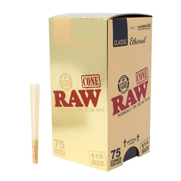 RAW CONES CLASSIC ETHEREAL PER BOX 1- 1/4 SIZE