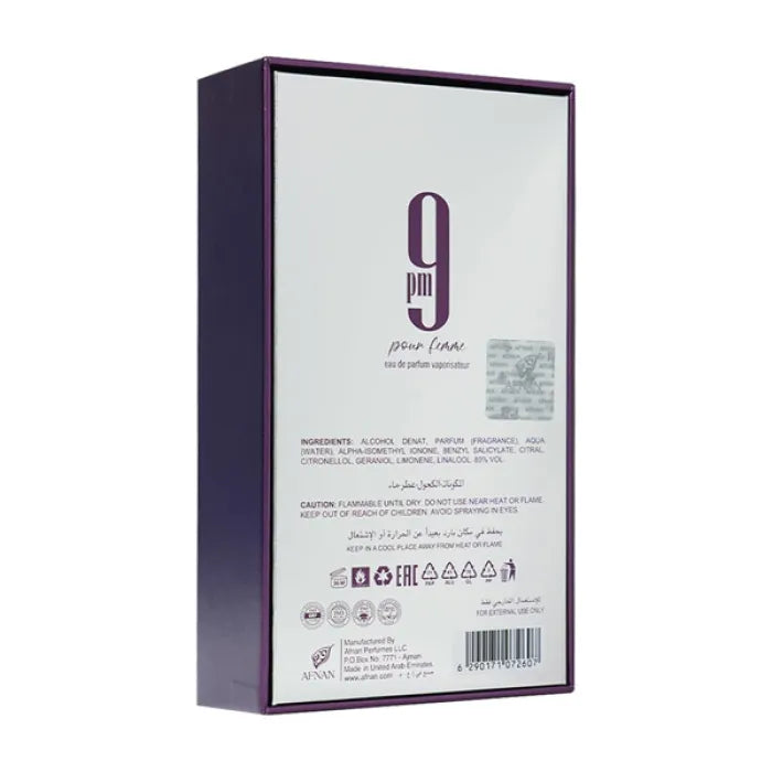 9PM POUR FEMME (PURPLE) 100ML PERFUME BY AFNAN