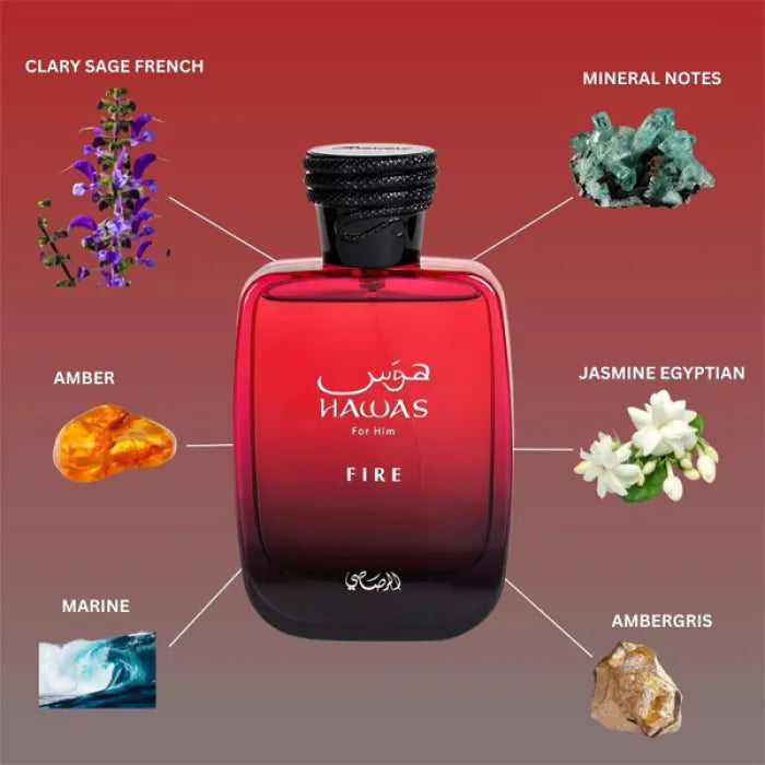 HAWAS FIRE 100ML PERFUME BY RASASI