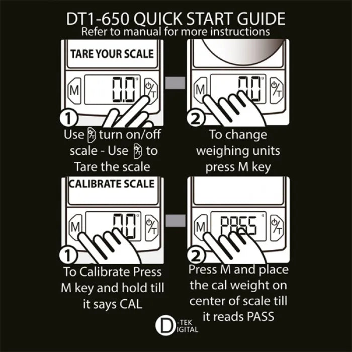 D-TEK SCALE DT1 650 650G/0.1G