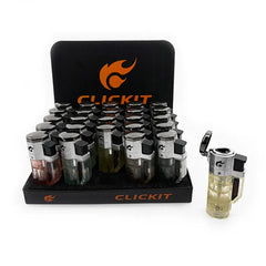 CLICKIT TRANSPARENT TRIPLE TORCH LIGHTER GH-10588