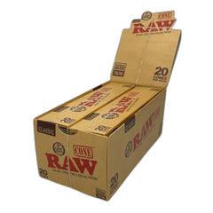 RAW CLASSIC 20PK 70MM/45MM PRE-ROLL CONES 12BX