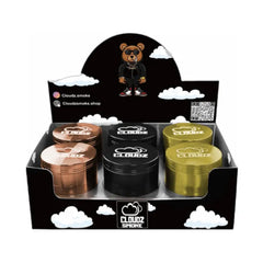 CLOUDZ SMOKE GRINDER 4 CHAMBERS ASSORTED