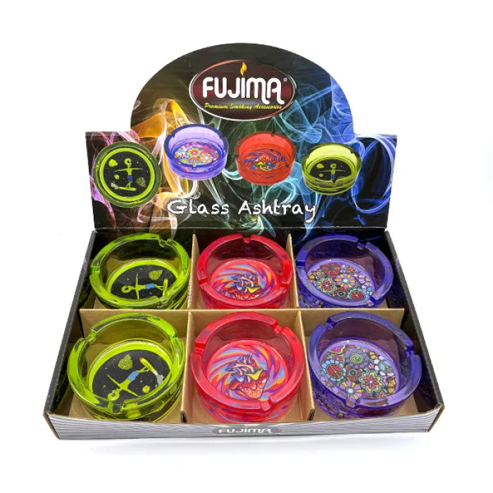 FUJIMA GLASS ASHTRAY 3.5IN GA56 - TRIPPY VIBES