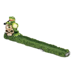 FUJIMA FROG ON SKULL INCENSE BURNER IB218