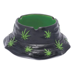 FUJIMA 6IN BLACK & GREEN LEAF BUCKET HAT ASHTRY LT242