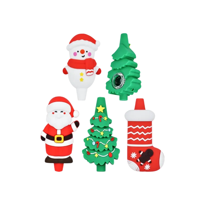 PALPITATE SILICONE PIPE PI-039 - CHRISTMAS