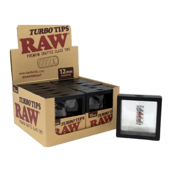 RAW TURBO GLASS TIPS BLACK