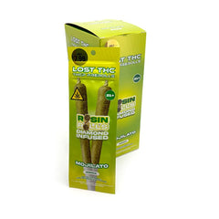 LOST THC ROSIN ROLLS DIAMONS INFUSED THCP PREROLLS $7.99 1.65G 2PC 10CT