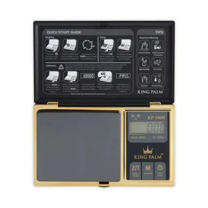 KING PALM GOLDIE DIGITAL MINI SCALE KP-S100 100G X 0.01G - BLACK