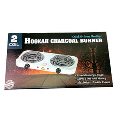 BADSHAH 2 COIL HOOKAH CHARCOAL BURNER - WHITE