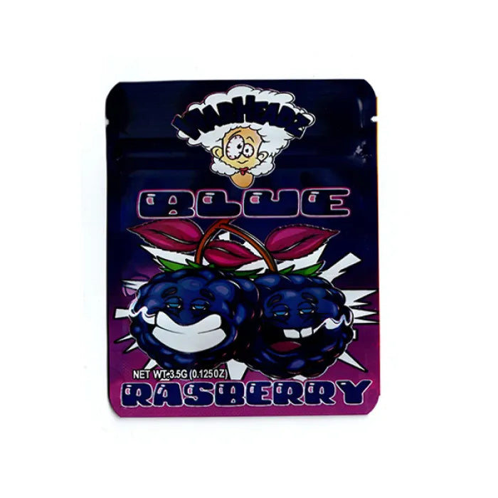 SMOKE PROOF BAGS - WARHEADZ BLUE RASBERRY