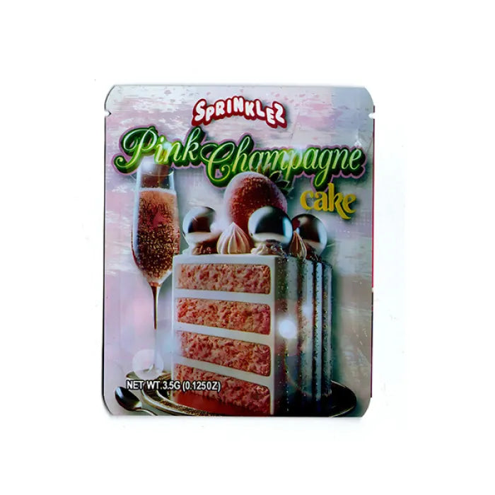 SMOKE PROOF BAGS - SPRINKLEZ PINK CHAMPAGNE CAKE