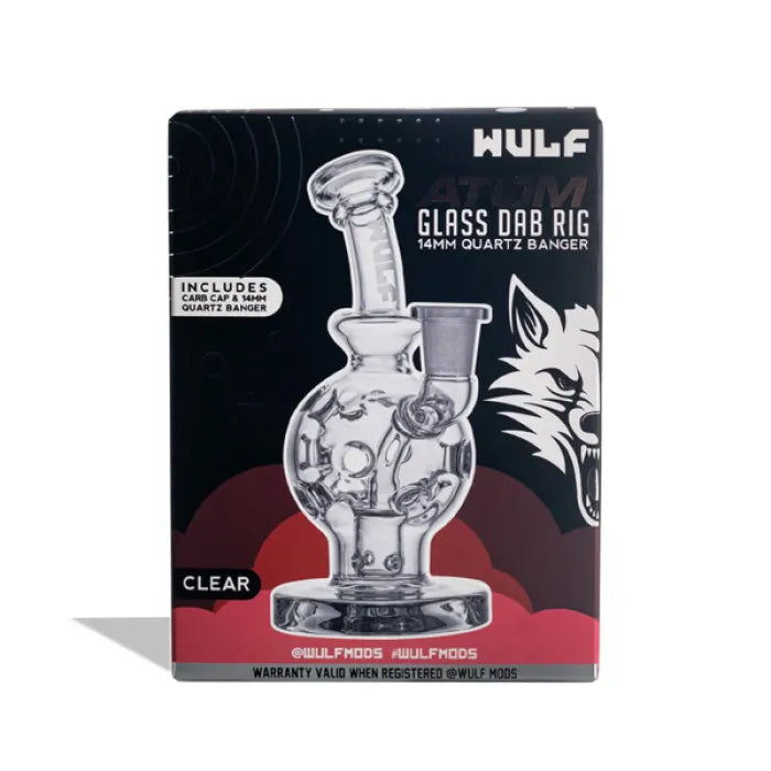 WULF ATOM GLASS DAB RIG 14MM QUARTZ BANGER