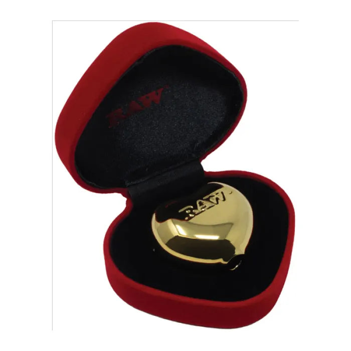 RAW GOLD GLASS HEART HORLDER