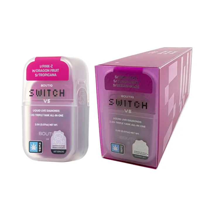 BOUTIQ V5 SWITCH GLOW THCP DISPOSABLE 2G 10CT