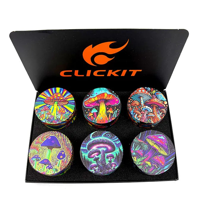 CLICKIT MIXED DESIGN PRINTED METAL GRINDER MG-003