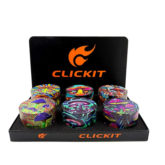 CLICKIT MIXED DESIGN PRINTED METAL GRINDER MG-003