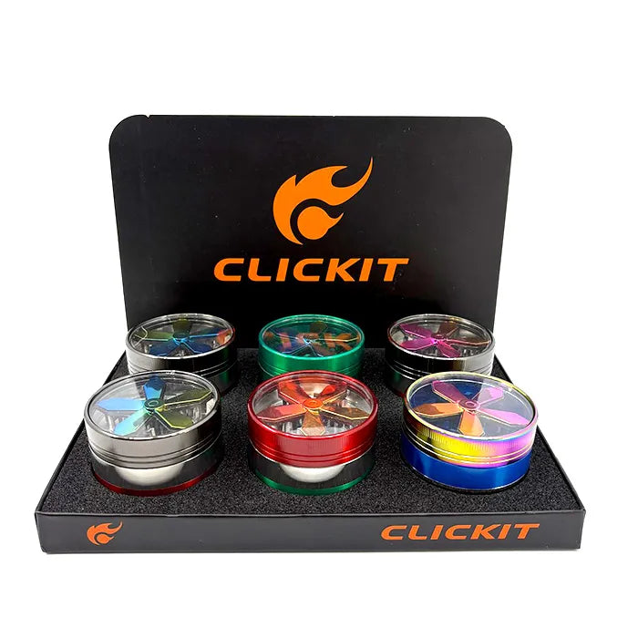 CLICKIT MIXED CORLOR METAL GRINDER 64MM MG-017