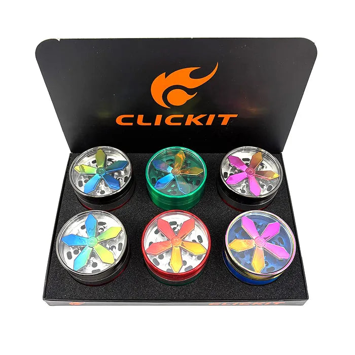 CLICKIT MIXED CORLOR METAL GRINDER 64MM MG-017