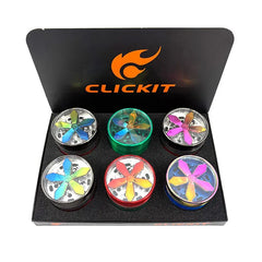 CLICKIT MIXED CORLOR METAL GRINDER 64MM MG-017