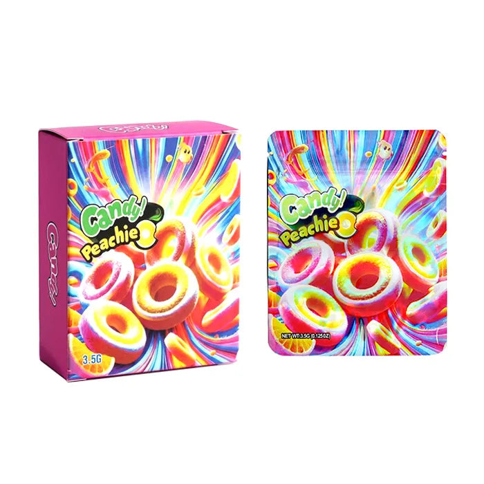 SMOKE PROOF BAGS W/ BOX KIT - CANDIE PEACHIE