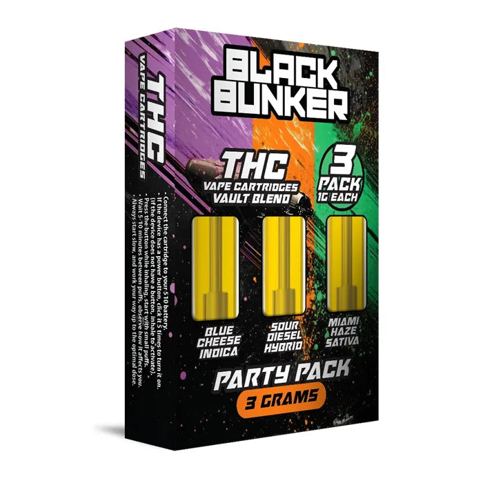 BLACK BUNKER THC CARTRIDGE 3G 3PK 5CT