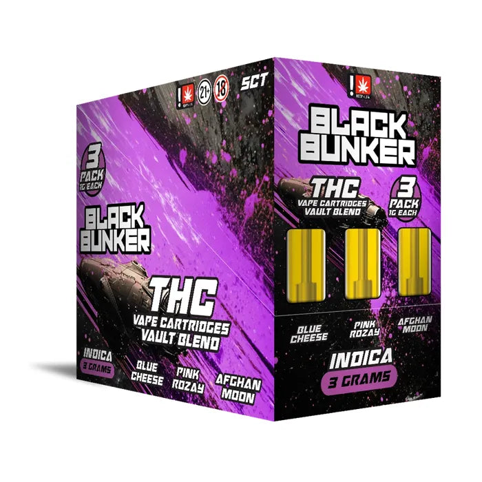 BLACK BUNKER THC CARTRIDGE 3G 3PK 5CT