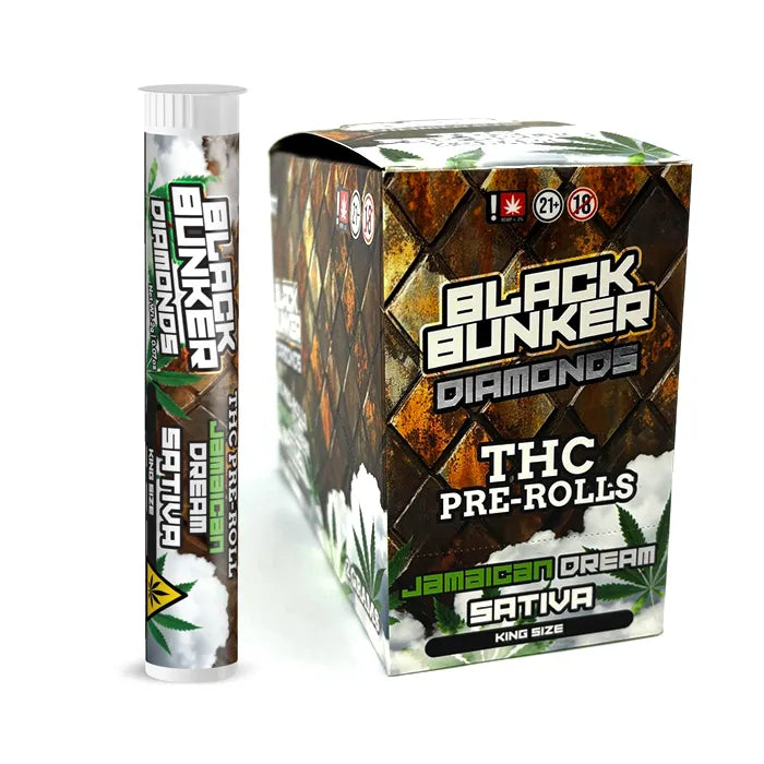 BLACK BUNKER THC DIAMOND PREROLLS 2G 10CT