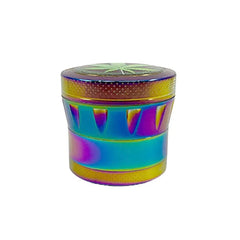 CHROMIUM GRINDER WITH LEAF DESIGN 1.8'' 70270L - RAINBOW