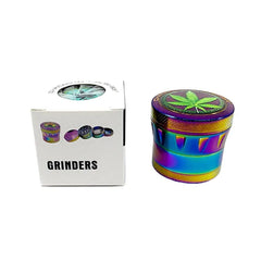 CHROMIUM GRINDER WITH LEAF DESIGN 1.8'' 70270L - RAINBOW