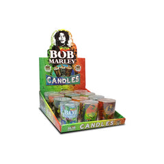 BOB MARLEY LARGE ROUND SHOT GLASS CANDLES