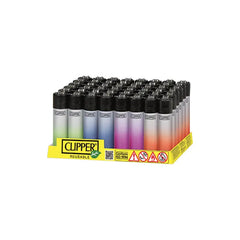 CLIPPER LIGHTER - METAL SILVER GRADIENT