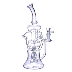 13" Chill glass Cylinder Perc Recycler Waterpipe - Colors May Vary -  (1 Count)