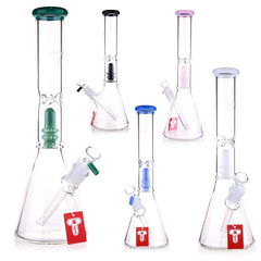15" Dome Perc Waterpipe - Colors May Vary - (1 Count)