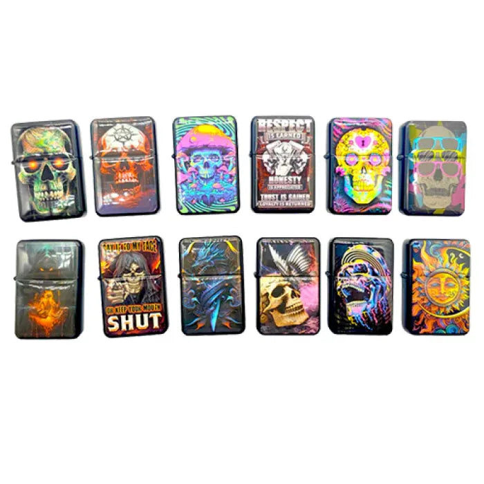 SMOKEZILLA LIGHTER 023983 FLIP TOP PIPE - ASSORTED