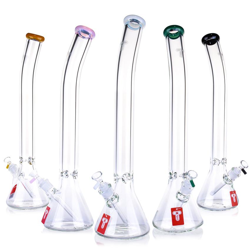 22" Bent Neck 50 x 9MM Waterpipe  - Colors May Vary - (1 Count)