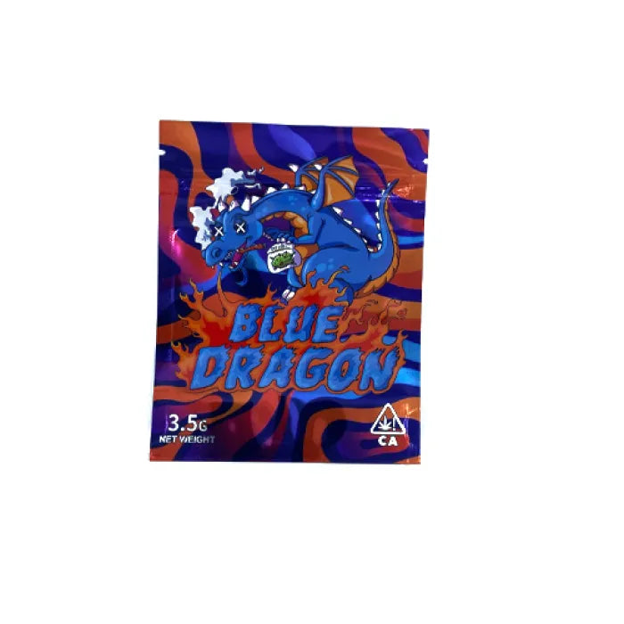 SMOKE PROOF BAGS 50CT - #258 BLUE DRAGON