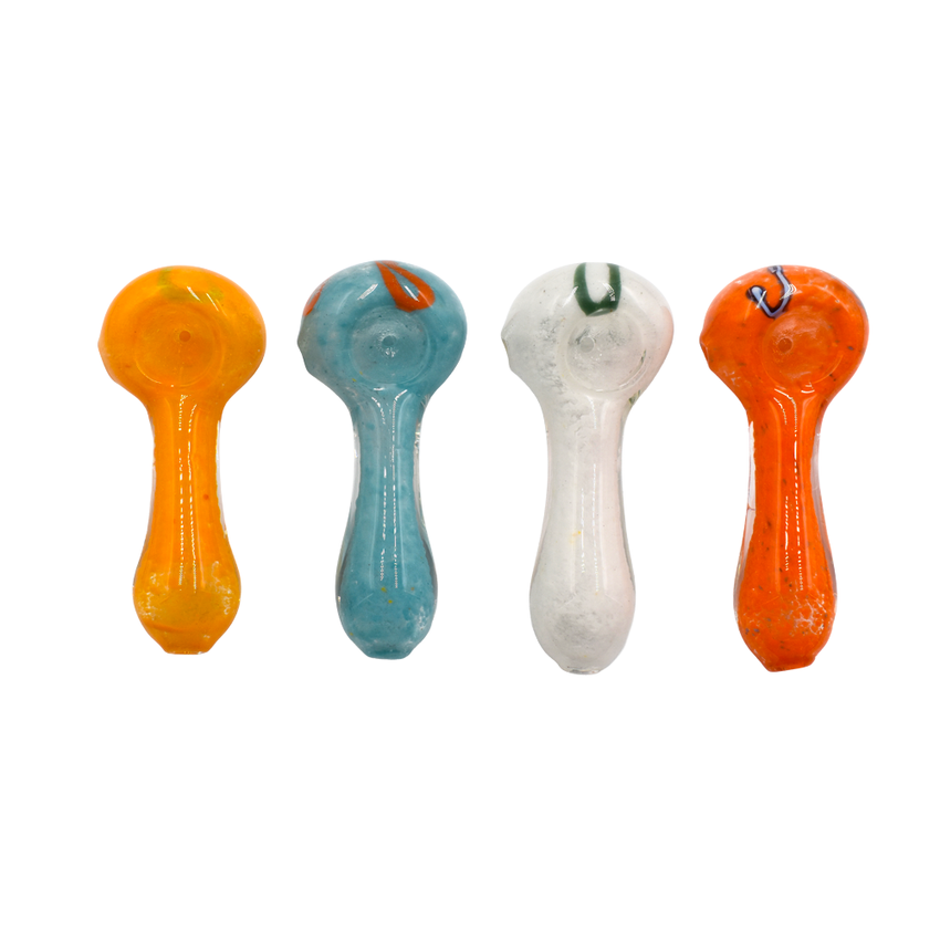 3" Black Swirl Bowl Hand Pipe Colors May Vary - (1 Count)