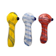 3" Double Swirl Wrap Hand Pipe Colors May Vary - (1 Count)
