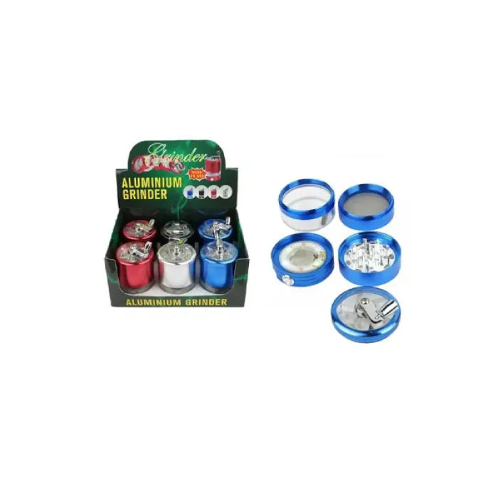 GRINDER ALUMINUM 5 PARTS W CRANK 64MM GR049