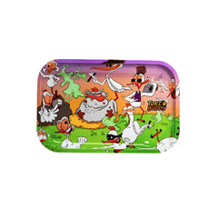 TOKE BUDDY METAL ROLLING TRAY MEDIUM - BIRDS- 7 X 11