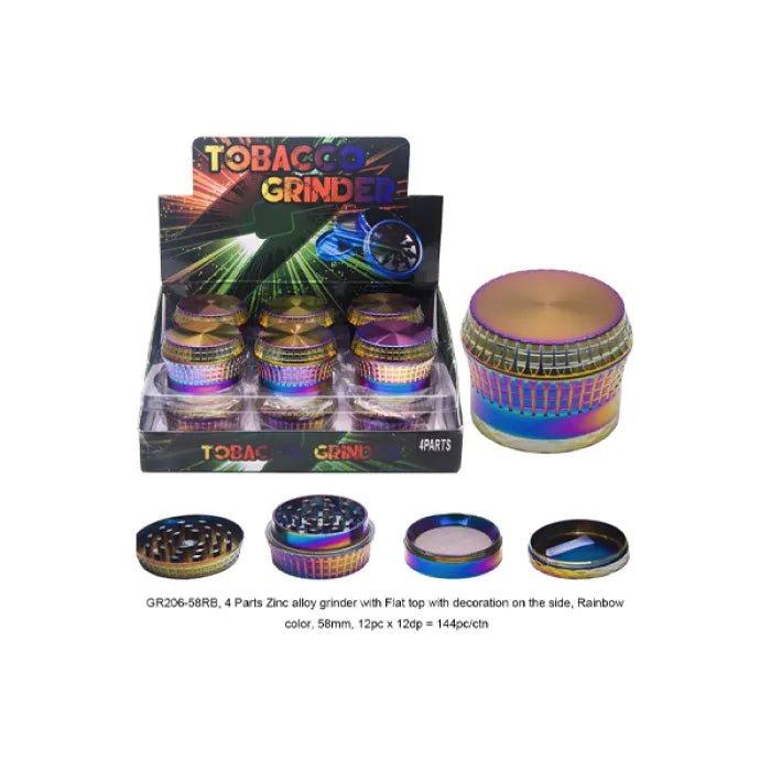ZINC ALLOY GRINDER 4 PARTS 58MM GR206-58RG