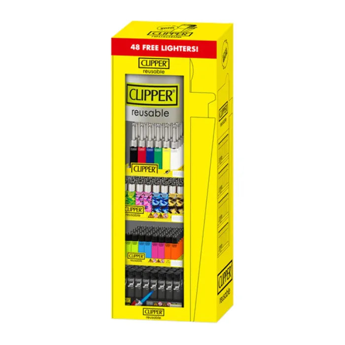 CLIPPER LIGHTERS 4 TIER MIXED + FREE TRAY
