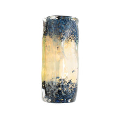 4" Artistic Frit Rectangular Hand Pipe - Blue & Yellow Gold - (1 Count)