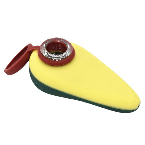 4" Avocado Silicone Hand Pipe - Color May Vary - (1 Count)