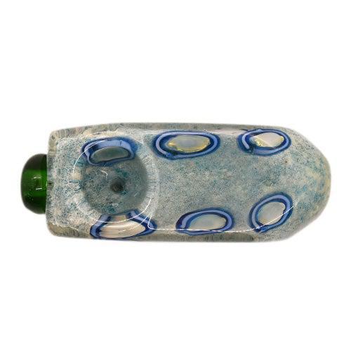 4” Color Dot Frit Thick Brick Glass Pipe - Color May Vary - (1 Count)